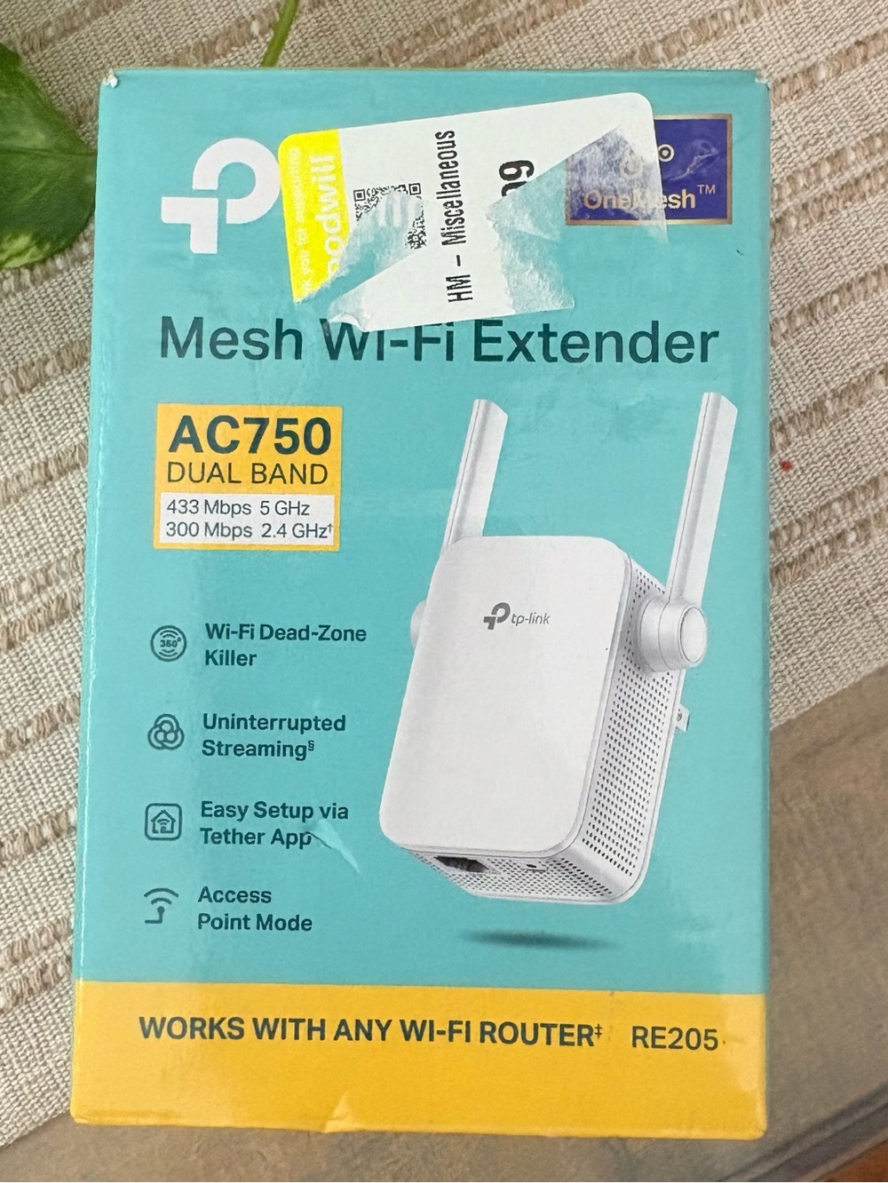 TP-Link Mesh WI-FI range EXTENDER AC750 Dual Band